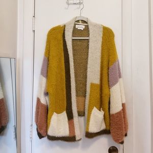 Anthropologie Colourblocked Eyelash Cardigan (OS)
